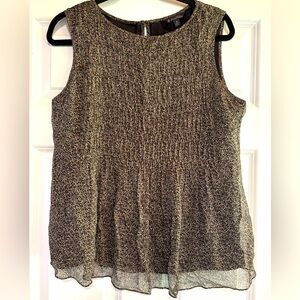 Brooks Brothers Silk Leopard Print Sleeveless Top, size 10